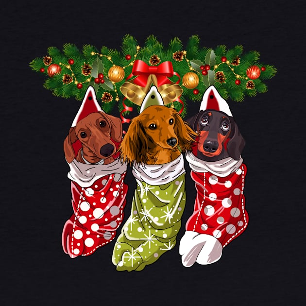 Dachshunds Socks Christmas Gifts Dogs Lovers by Terryeare